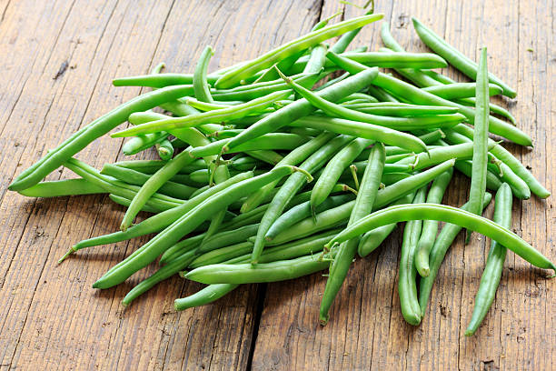 green beans stock photo