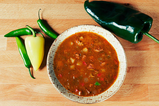 Green Chile Stew made New Mexico Style stock photo