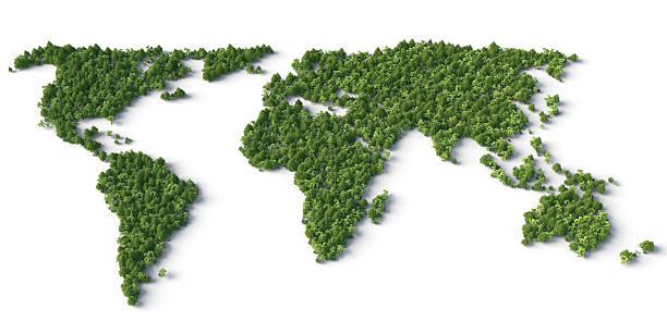 green earth map stock photo