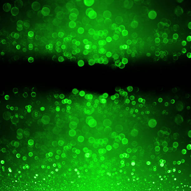 Green glitter birthday, wedding, Christmas or St Patrick’s Day background stock photo