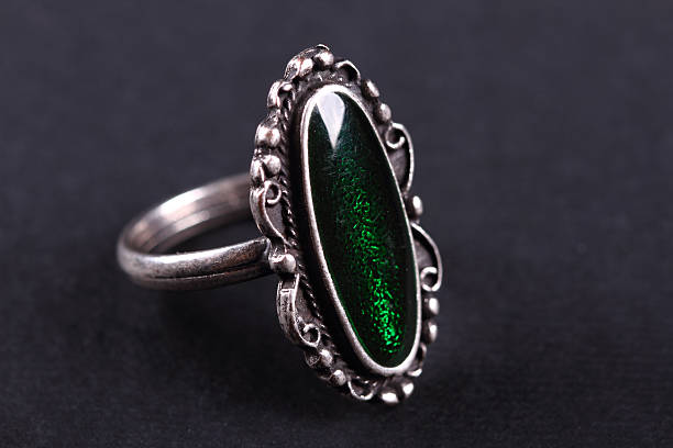 Green jewelry stock photo