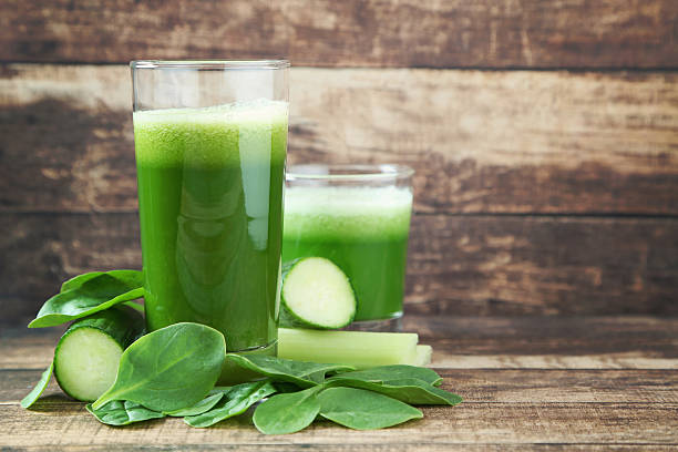 green juice stock photo