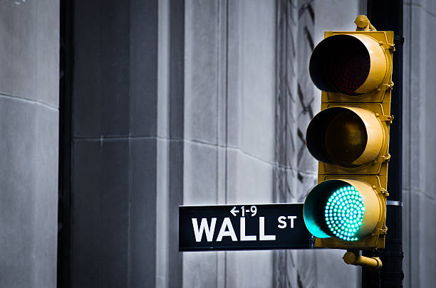 Green Light On Wall Street stock photo