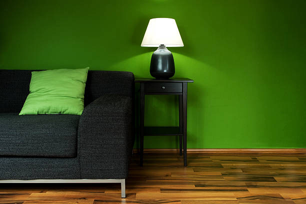 Green room with sofa