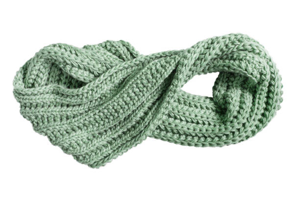 Green scarf isolated stock photo