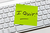 istock A green sticky note of resignation 185324851