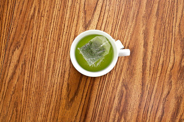 green tea stock photo