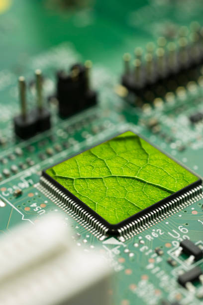 green technology environment green technology computer chip concept green technology photos stock pictures, royalty-free photos & images