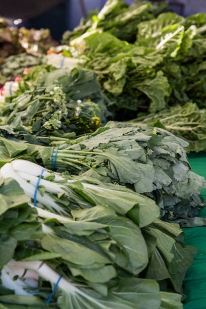 Green Vegetables at Farmer's Market stock photo