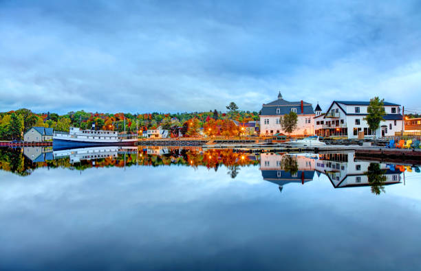 Greenville Maine on the banks of Moosehead Lake Greenville is a town in Piscataquis County, Maine, United States. Greenville is the historic gateway to the north country and a center for outdoor recreation in the area. maine stock pictures, royalty-free photos & images