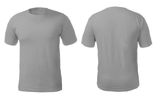 Grey Shirt Design Template Stock Photo - Download Image Now - Gray ...