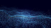 istock Grid of internet technologies. Abstract background with cobwebs. Large amount of data. 3d rendering. 1360928544