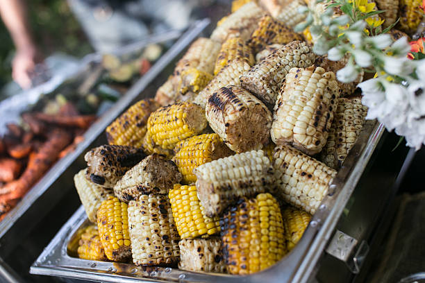 Grilled Corn on the Cob stock photo