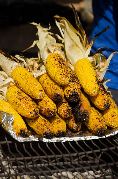 Grilled Corn stock photo
