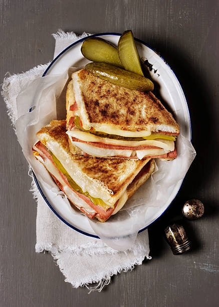 Grilled sandwich stock photo