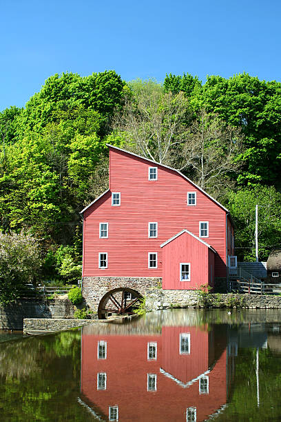 Grist mill stock photo