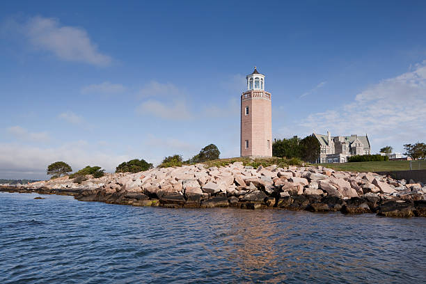 Groton Lighthouse stock photo