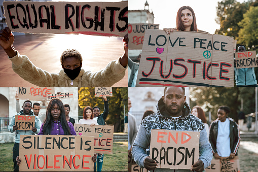 Group of activists for equal rights and anti-racism