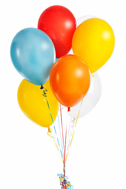 Group of colorful balloons "Group of colorful baloons, isolated on white" balloon photos stock pictures, royalty-free photos & images