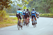 istock Group of professional cyclists during the cycling race 1317053199