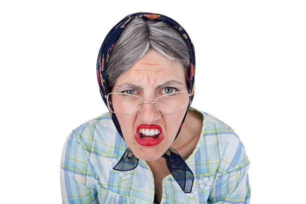 Grumpy Old Lady A grumpy old woman. ugly old women stock pictures, royalty-free photos & images