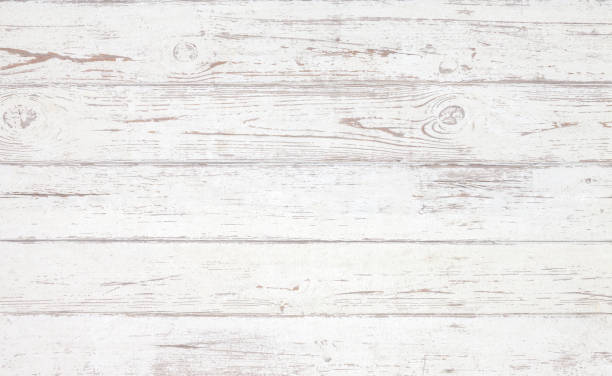 Grunge background. White wooden texture.  Peeling paint on an old wooden floor. stock photo