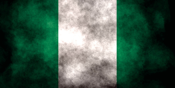 Grunge Nigeria flag  close-up