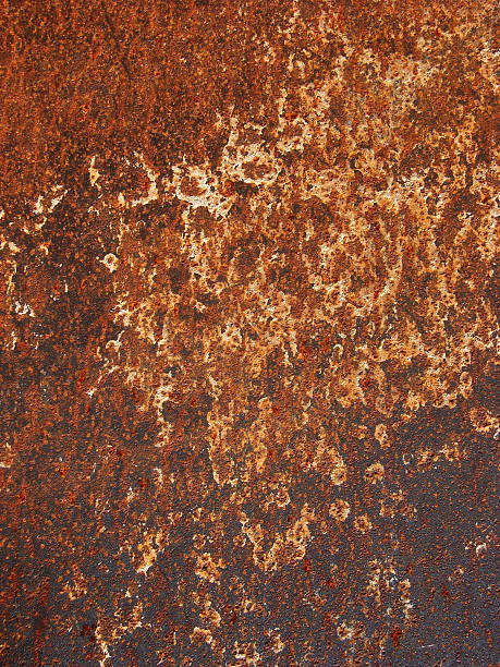 grunge style red rusty metal surface stock photo
