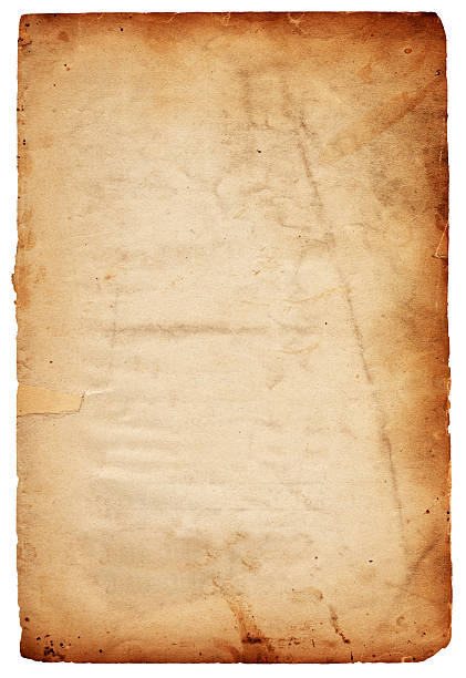 A grungy brown piece of weathered paper stock photo