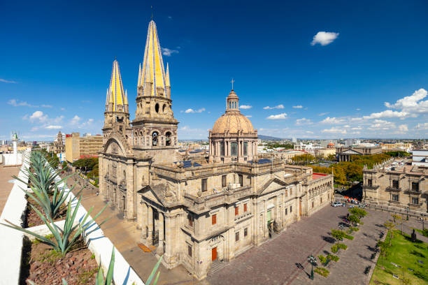 Guadalajara Cathedral in downtown Guadalajara, Jalisco, Mexico stock photo