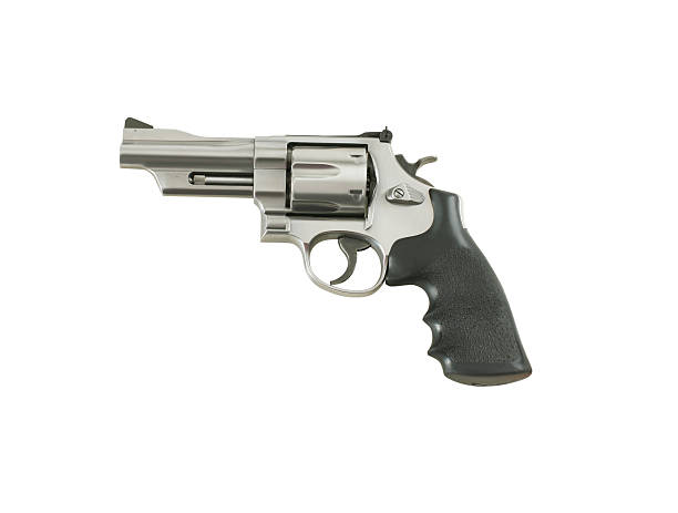 Gun with Clipping Path 44 Magnum isolated on white with clipping path. pistol stock pictures, royalty-free photos & images