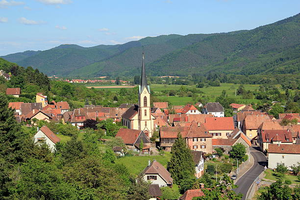 Gunsbach, village of Alsace Village of Doctor Albert Schweitzer munster france stock pictures, royalty-free photos & images