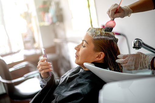 Hair Salon Treatment Stock Photo - Download Image Now - iStock