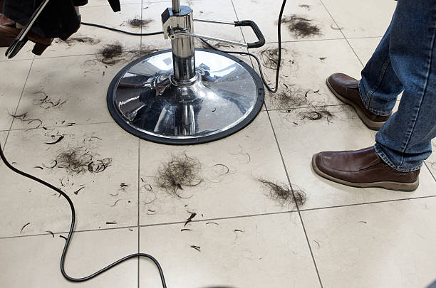 Haircut Aftermath stock photo