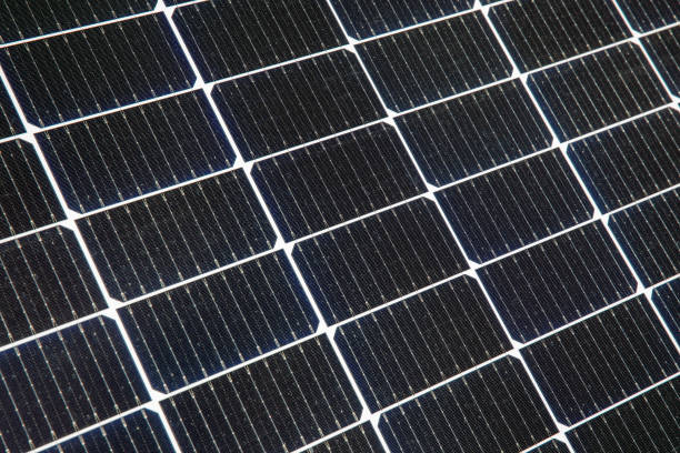 Half-Cell Solar Panels stock photo