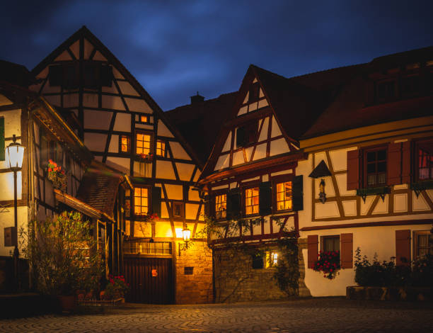 Half-timbered house in Rottenburg am Neckar Half-timbered house in Rottenburg am Neckar rottenburg am neckar stock pictures, royalty-free photos & images