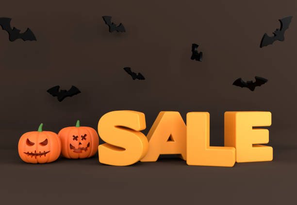 Halloween Sale Concept stock photo