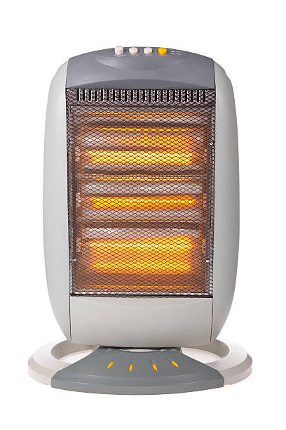 Halogen heater isolated on white  halogen light stock pictures, royalty-free photos & images
