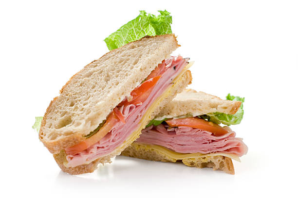 Ham and Cheese Sandwich stock photo