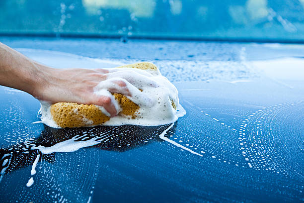 Hand Car Wash Sponge stock photo