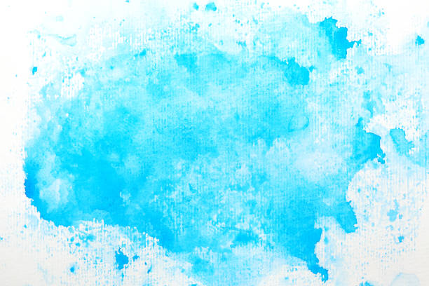 Hand painted blue watercolor abstract stain on white paper. Paint splash background Hand painted blue watercolor abstract stain on white paper. Paint splash background aqua menthe photos stock pictures, royalty-free photos & images
