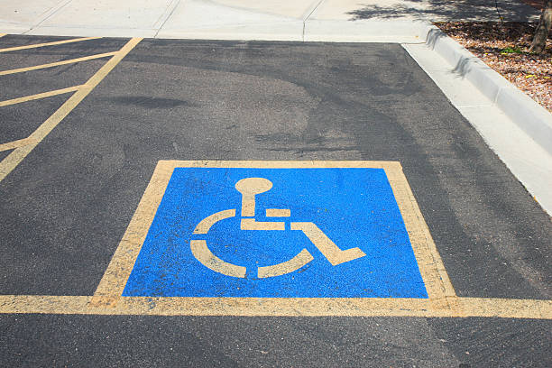 Handicapped Parking Space stock photo
