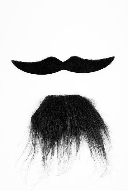 Handmade Artificial Mustache And  Beard On White Background Handmade Mustache And  Beard on white background,studio shot macro body hair stock pictures, royalty-free photos & images