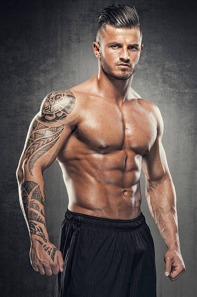 Handsome Muscular Men Portrait of sexy Muscular Men male bodybuilders stock pictures, royalty-free photos & images