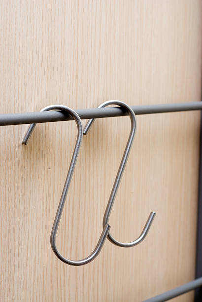 hanger metal hooks for furnitures - s hook stockfoto's en -beelden