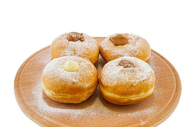 Hanukkah doughnuts stock photo