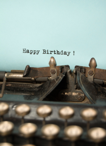 Happy Birthday On Antique Typewriter Stock Photo - Download Image Now
