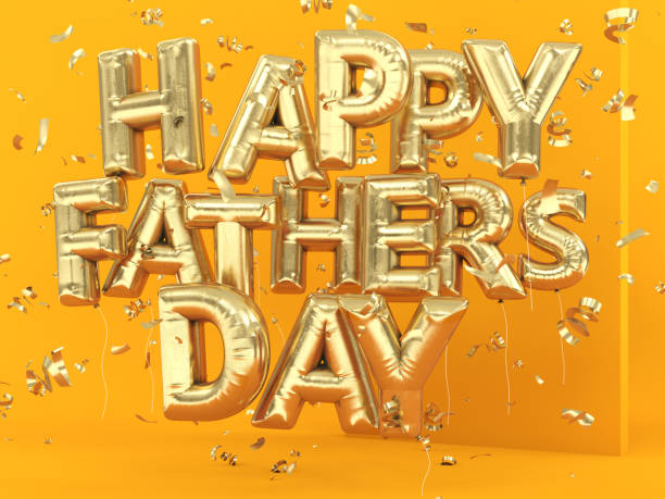 Happy Father's Day Balloons Happy Father's Day Balloons. 3D Render fathers day stock pictures, royalty-free photos & images