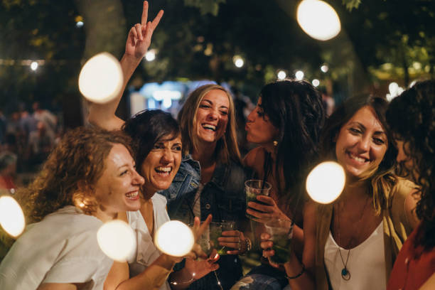 Happy friends having fun together Happy women friends having fun together aperitif stock pictures, royalty-free photos & images