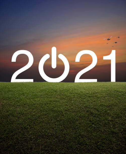 Happy new year 2021 concept stock photo
